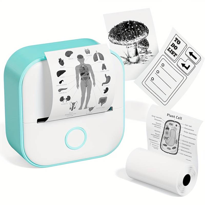 Printed labels produced by the portable thermal printer
