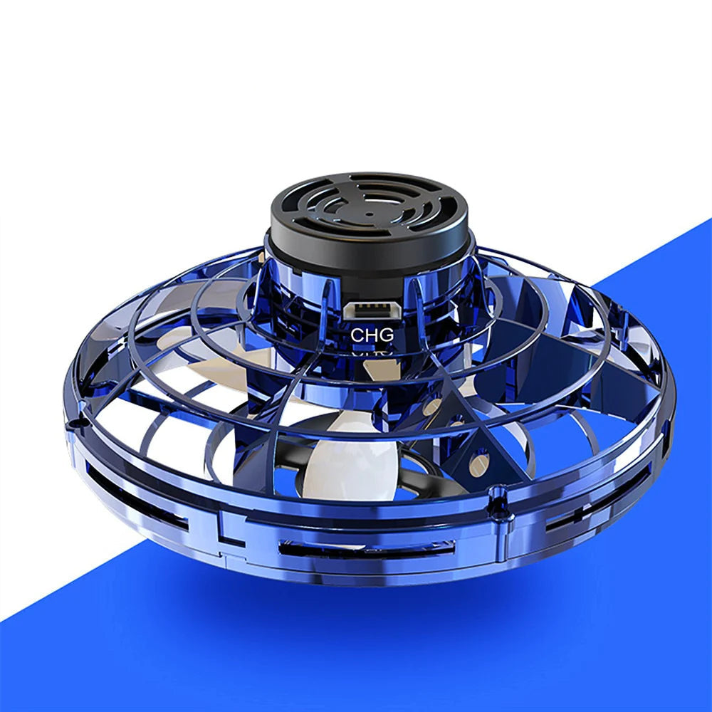 Flying spinner held in the hand before launch