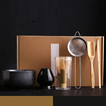 Matcha Tea Set – 6-Piece Gift Set with Bamboo Whisk, Bowl & Whisk Holder