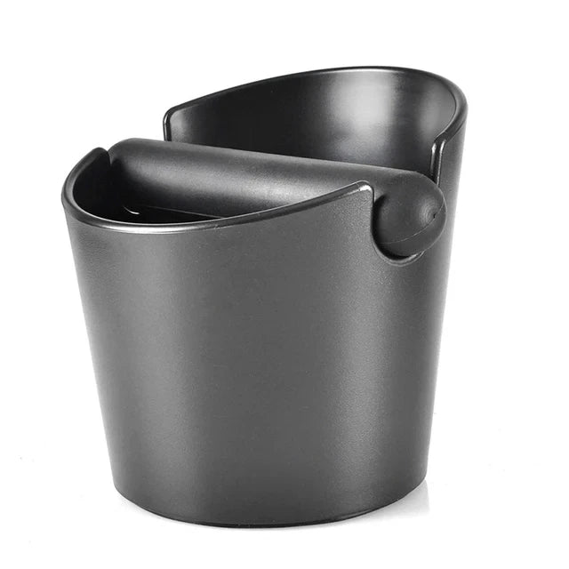 Dark grey straight-style espresso knock box