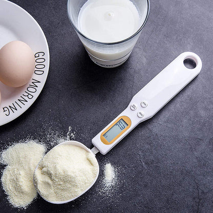 Scale spoon with the detachable spoon removed for cleaning