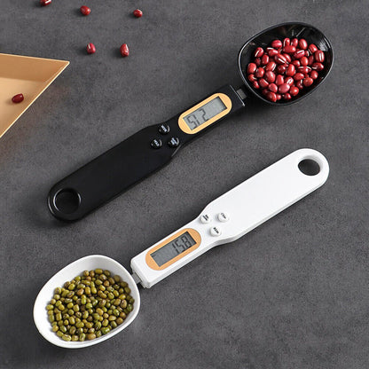LCD digital kitchen scale spoon holding spices