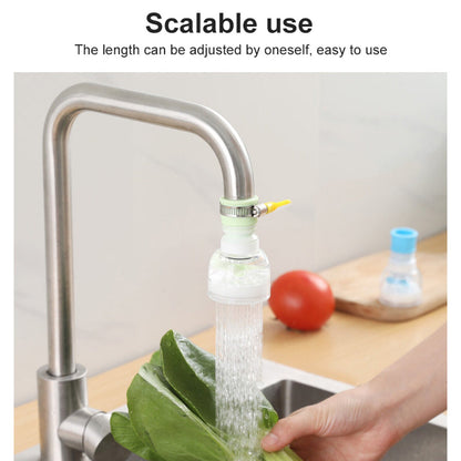 Close-up of the faucet extender spray head
