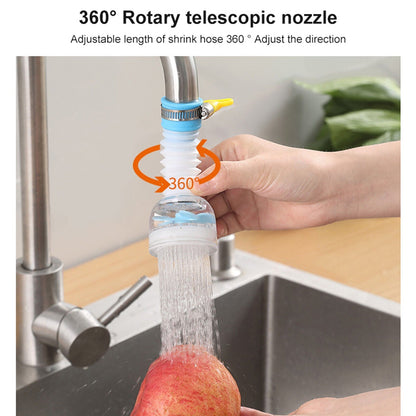 Faucet extender shown from the side against a plain background